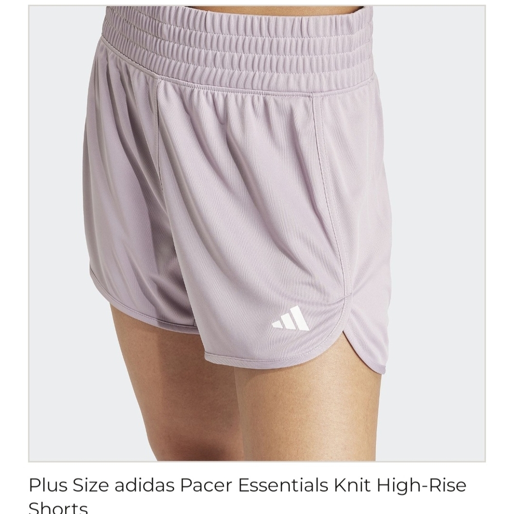 Adidas Purple Athletic High-Rise Shorts